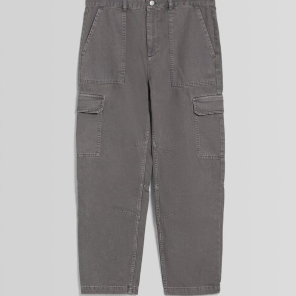 Bershka Men's Cotton cargo pants in Dark Grey, Waist 31 NWT - Picture 4 of 5